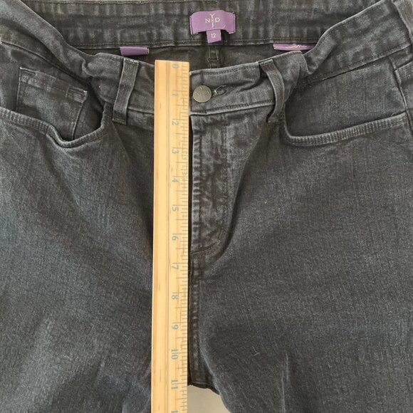 NYDJ Womens Black High Rise Five Pocket Design Bootcut Denim Jeans Size 12 - Picture 7 of 9